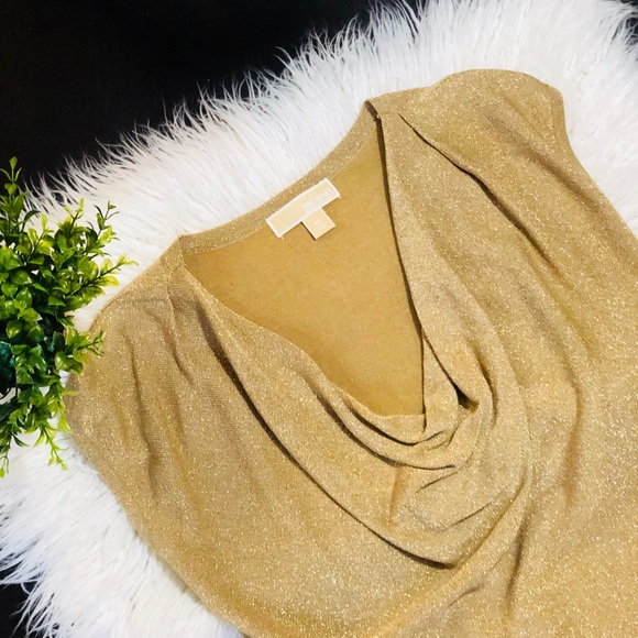 💰MICHAEL KORS💰GOLD STRETCH TUNIC - Picture 2 of 5